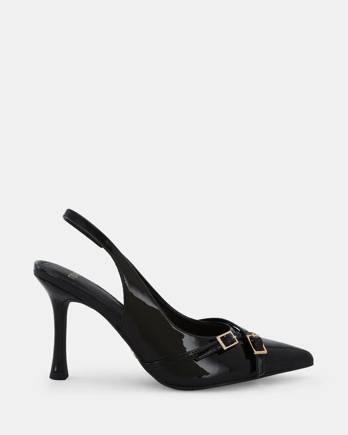 Party IGGI Black Patent High Heels NOVO Shoes Women