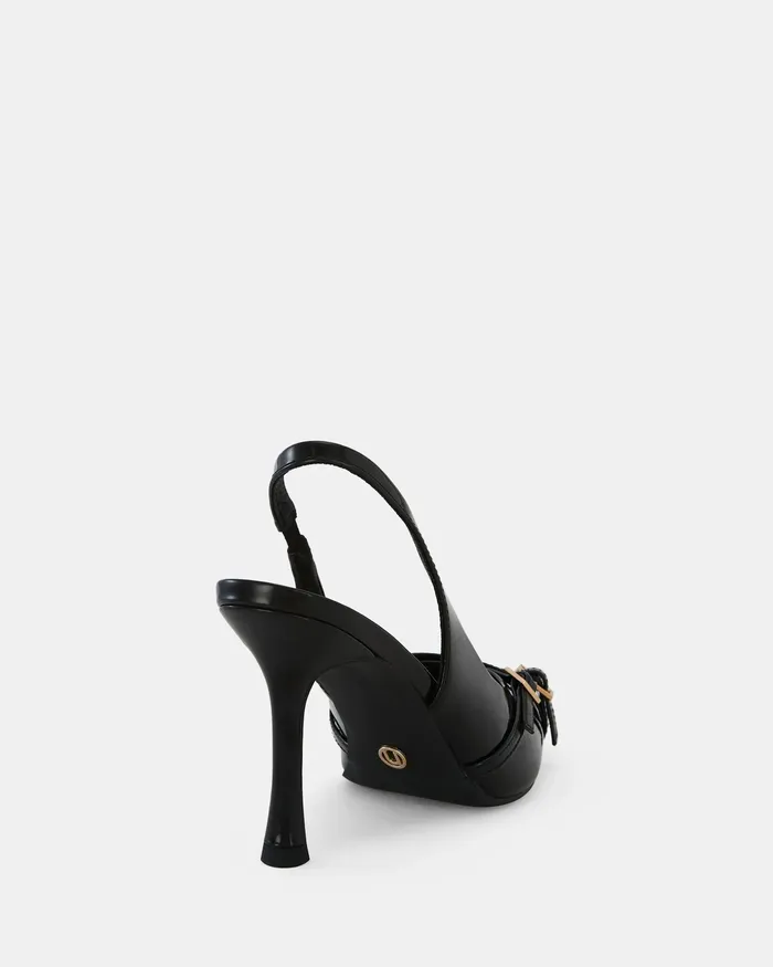 Party IGGI Black Patent High Heels NOVO Shoes Women