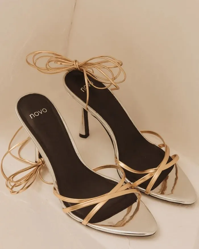 Party NOVO Shoes Women YUKIO METALLIC Closed Toe Heels
