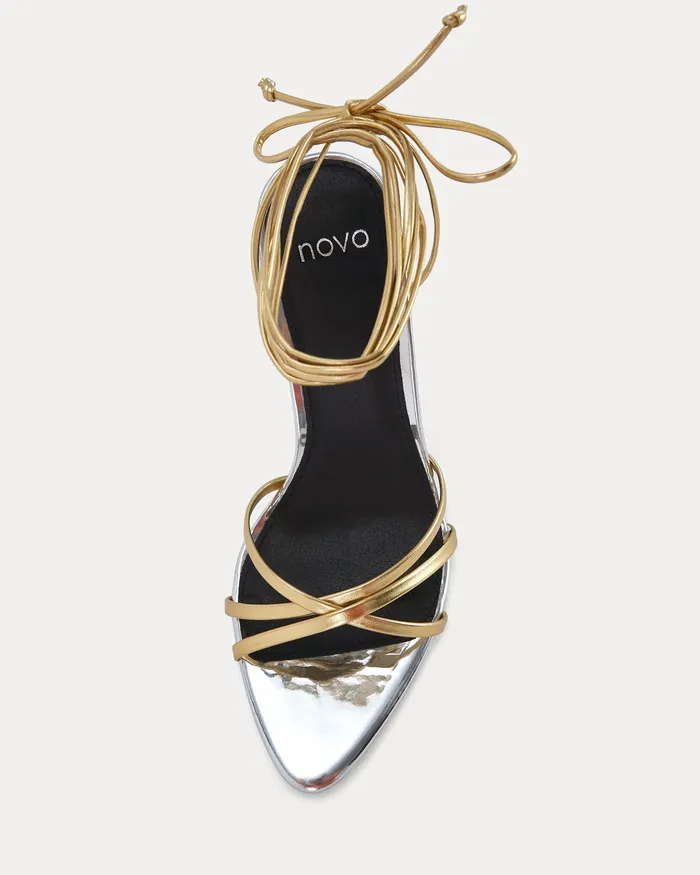 Party NOVO Shoes Women YUKIO METALLIC Closed Toe Heels