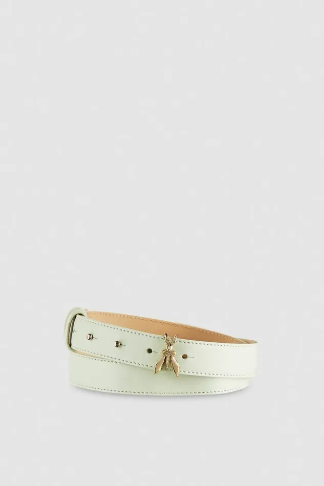 Patrizia Pepe Belts LowWaisted Belt In Laminated Leather Green 8211 Women
