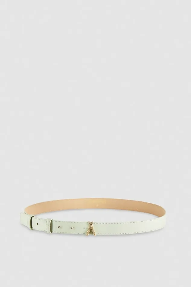 Patrizia Pepe Belts LowWaisted Belt In Laminated Leather Green 8211 Women