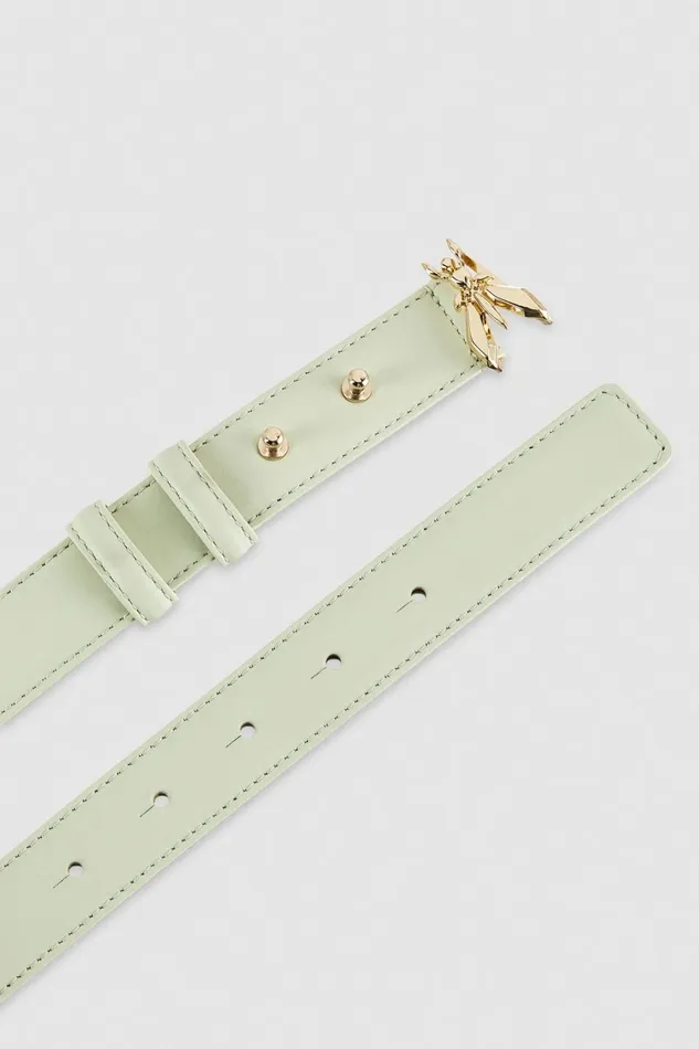 Patrizia Pepe Belts LowWaisted Belt In Laminated Leather Green 8211 Women