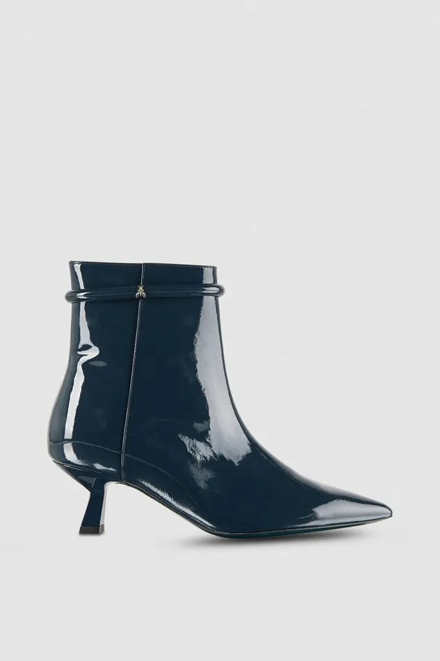 Patrizia Pepe Boots Leather Ankle Boots With Zipper Grey 8211 Women