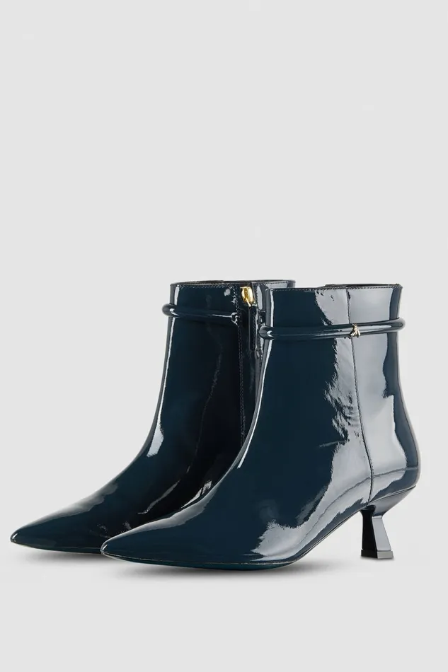 Patrizia Pepe Boots Leather Ankle Boots With Zipper Grey 8211 Women