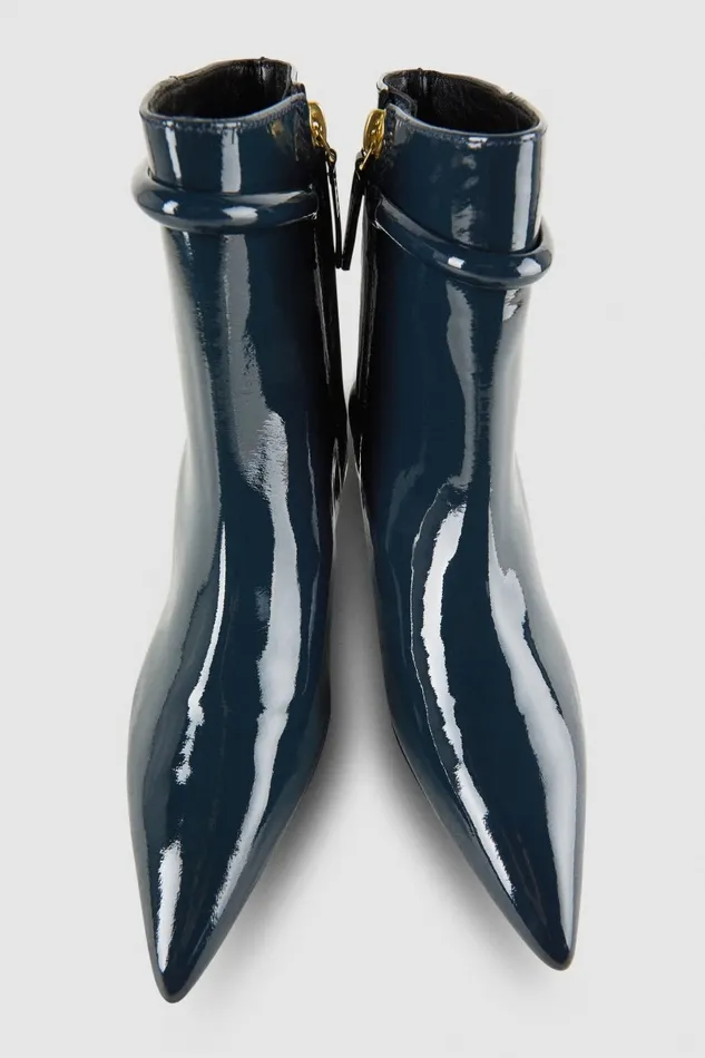 Patrizia Pepe Boots Leather Ankle Boots With Zipper Grey 8211 Women