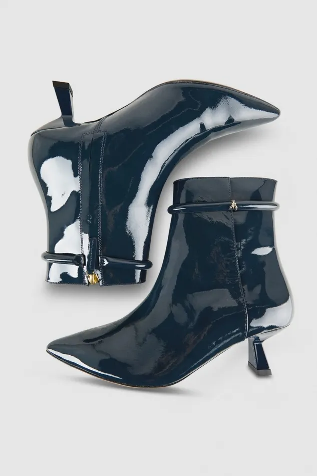 Patrizia Pepe Boots Leather Ankle Boots With Zipper Grey 8211 Women