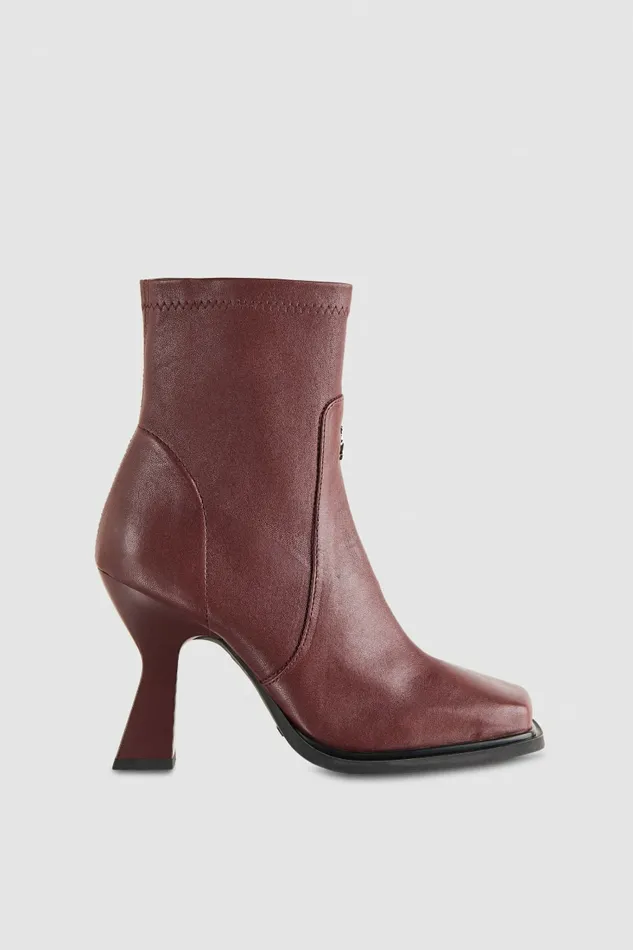 Patrizia Pepe Boots Nappa Leather Heeled Ankle Boots Purple 8211 Women