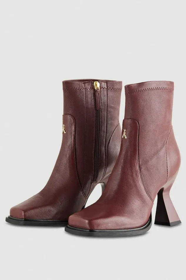 Patrizia Pepe Boots Nappa Leather Heeled Ankle Boots Purple 8211 Women