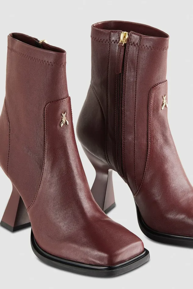 Patrizia Pepe Boots Nappa Leather Heeled Ankle Boots Purple 8211 Women