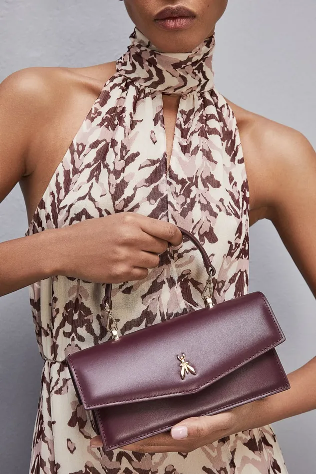 Patrizia Pepe Crossbodys Fly Bamby Leather Shoulder Bag Purple 8211 Women