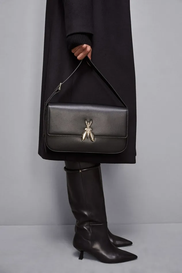 Patrizia Pepe Crossbodys Leather Bag With Shoulder Strap Black 8211 Women