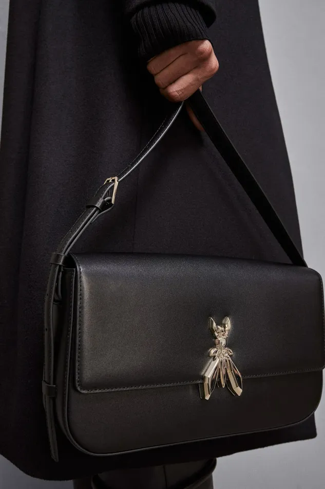 Patrizia Pepe Crossbodys Leather Bag With Shoulder Strap Black 8211 Women