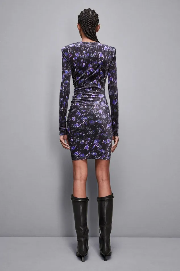 Patrizia Pepe Dresses Essential Velvet Mini Dress Black 8211 Women