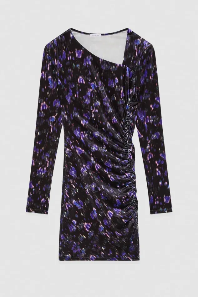 Patrizia Pepe Dresses Essential Velvet Mini Dress Black 8211 Women
