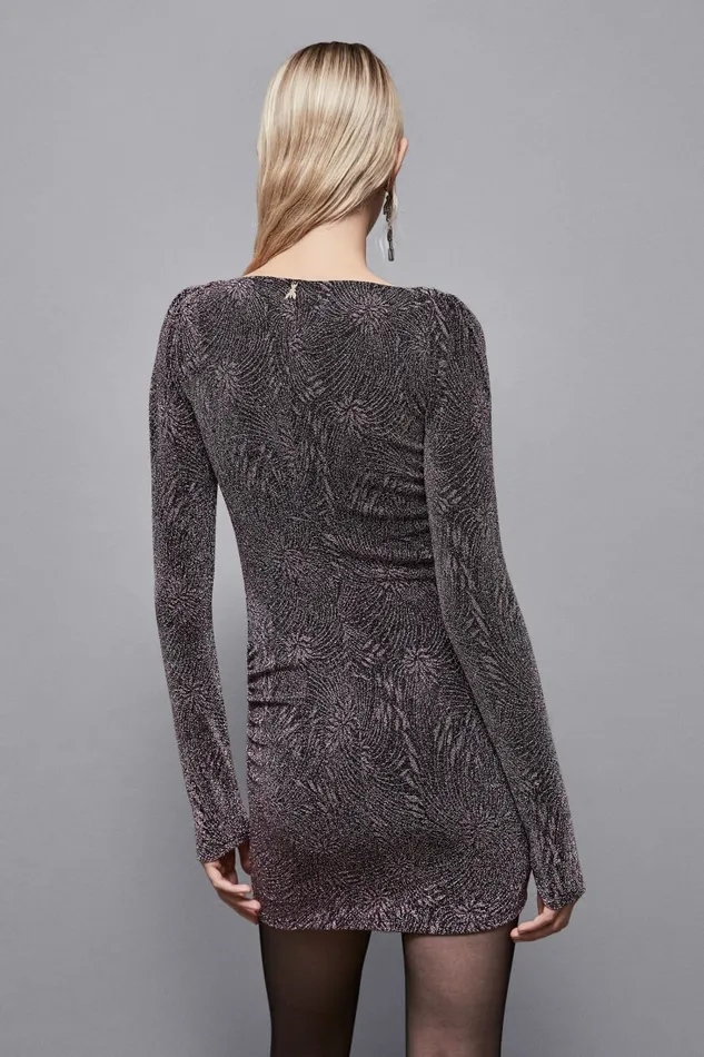 Patrizia Pepe Dresses Jersey Mini Dress With Cut Out Purple 8211 Women
