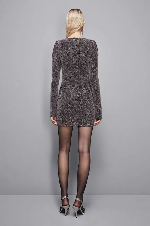 Patrizia Pepe Dresses Jersey Mini Dress With Cut Out Purple 8211 Women