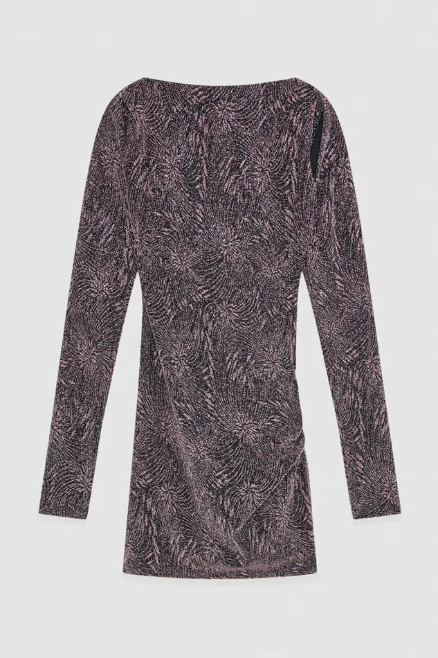 Patrizia Pepe Dresses Jersey Mini Dress With Cut Out Purple 8211 Women