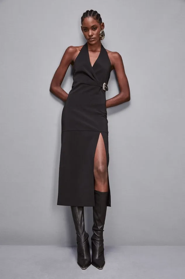 Patrizia Pepe Dresses Midi Dress With Belt Black 8211 Women