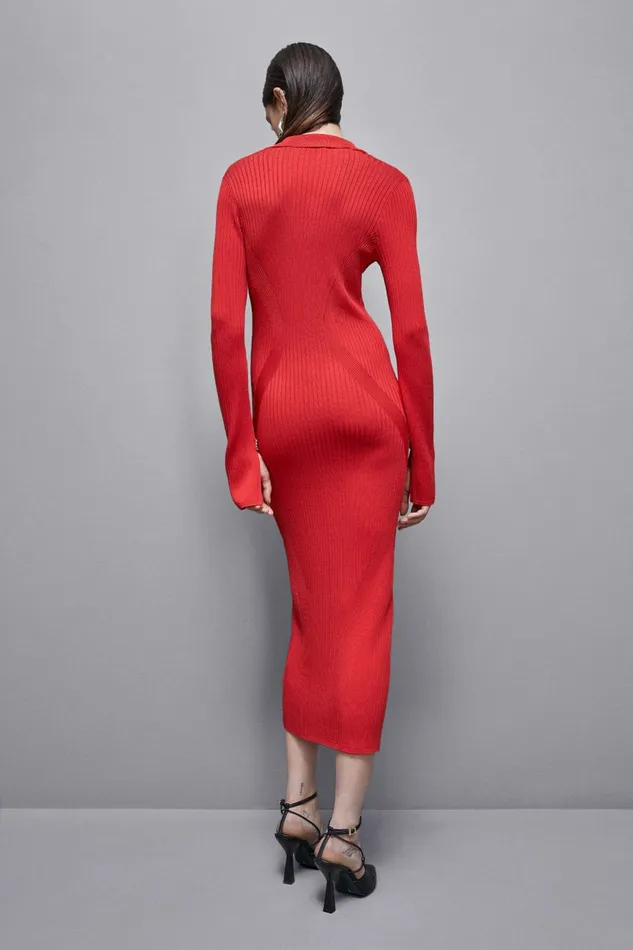 Patrizia Pepe Dresses Viscose Blend Shirt Dress Red 8211 Women