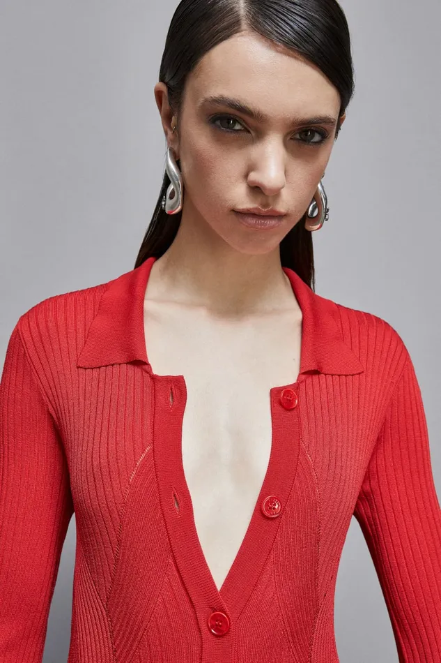 Patrizia Pepe Dresses Viscose Blend Shirt Dress Red 8211 Women