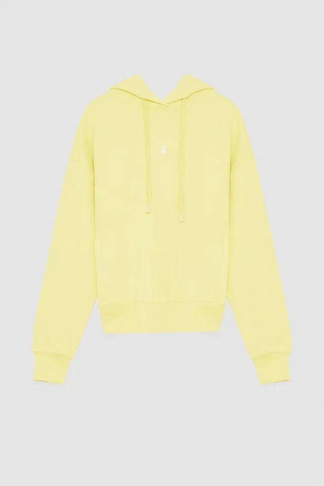 Patrizia Pepe Knitwear Cotton Hoodie Yellow 8211 Women