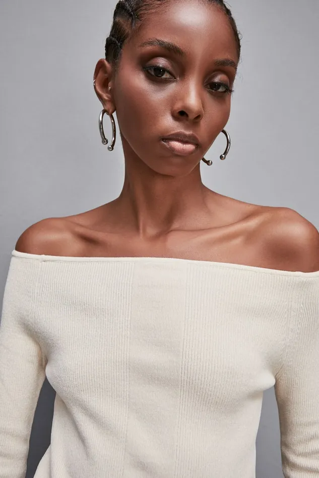 Patrizia Pepe Knitwear Regular Fit Chenille Sweater Beige 8211 Women