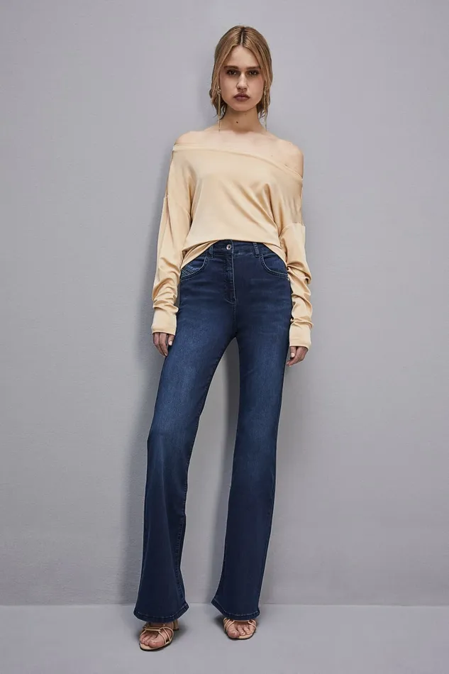Patrizia Pepe Pants and Jeans Jeans Jeggings Flare Blue 8211 Women