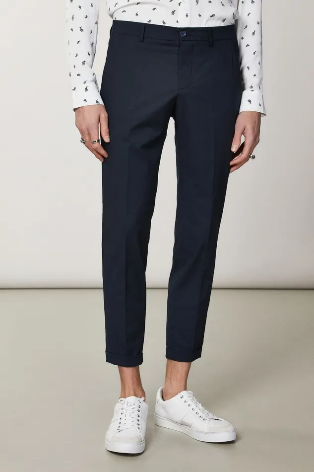 Patrizia Pepe Pants Polyviscose AnkleGrazer Pants Blue 8211 Men