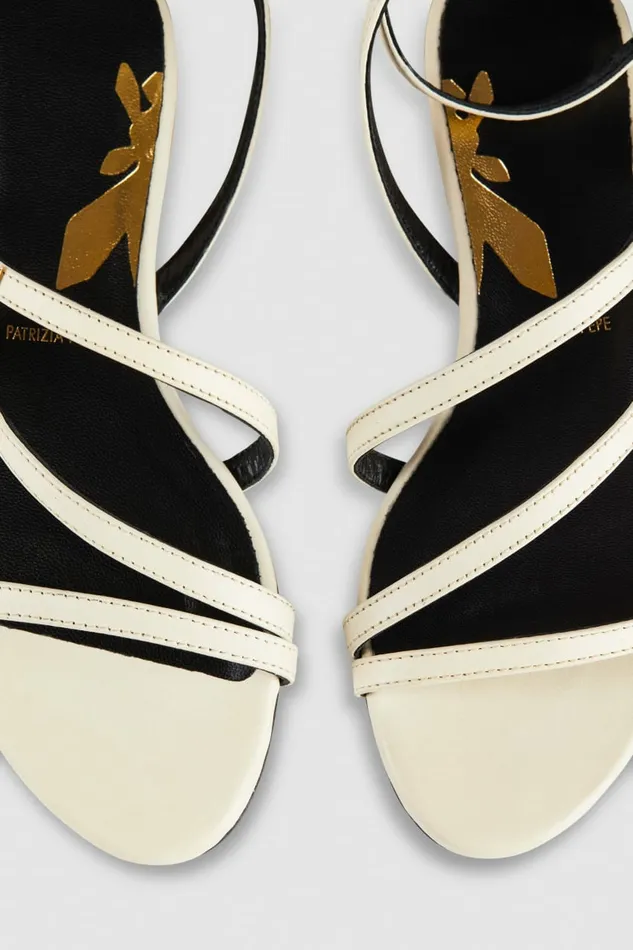 Patrizia Pepe Sandals Flat Leather Sandals White 8211 Women