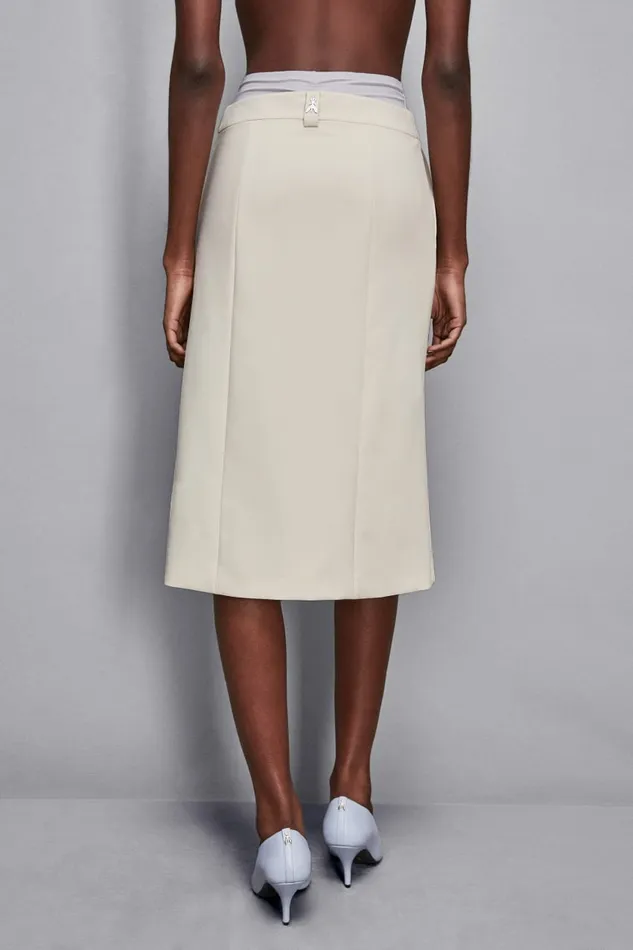 Patrizia Pepe Skirts Flared Midi Skirt Beige 8211 Women