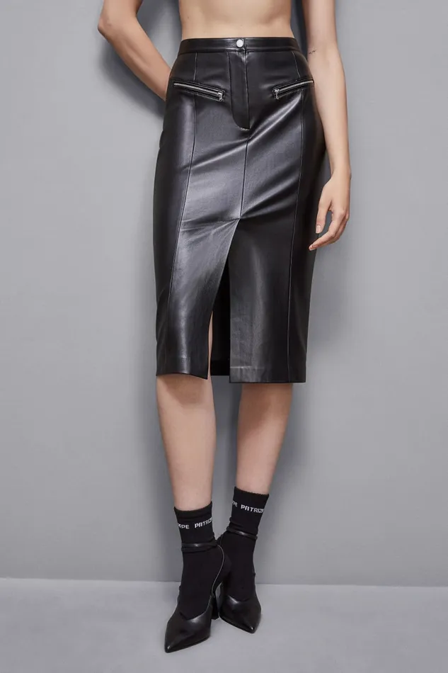 Patrizia Pepe Skirts HighWaisted Midi Skirt Black 8211 Women