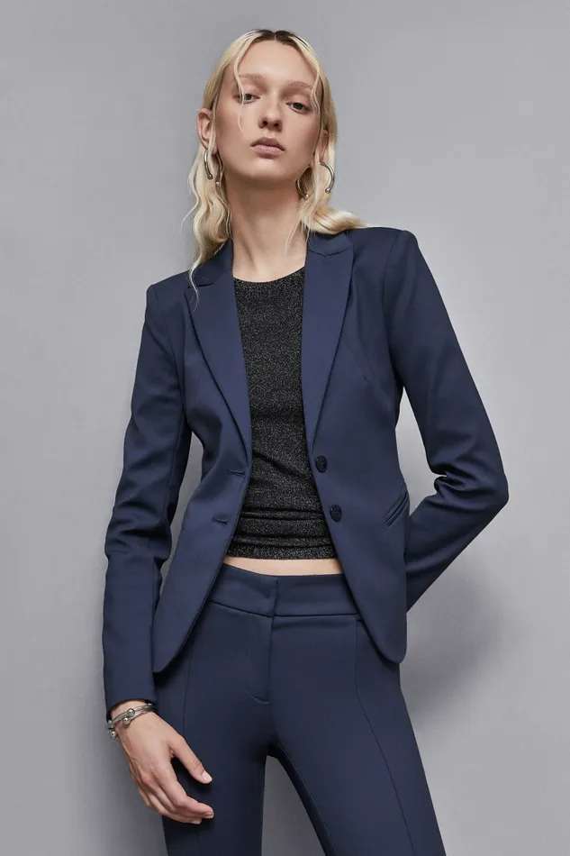 Patrizia Pepe Tailleur 2Button Slim Jacket Blue 8211 Women