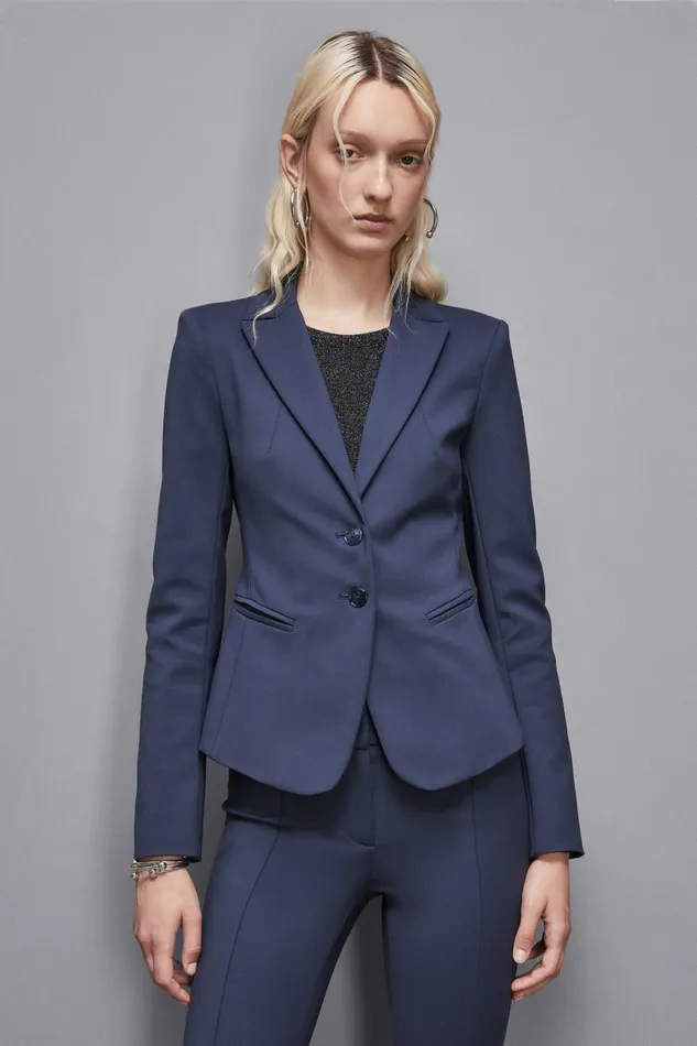 Patrizia Pepe Tailleur 2Button Slim Jacket Blue 8211 Women