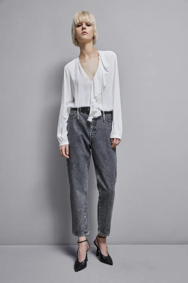 Patrizia Pepe Tailleur Essential Crepe Blouse White 8211 Women