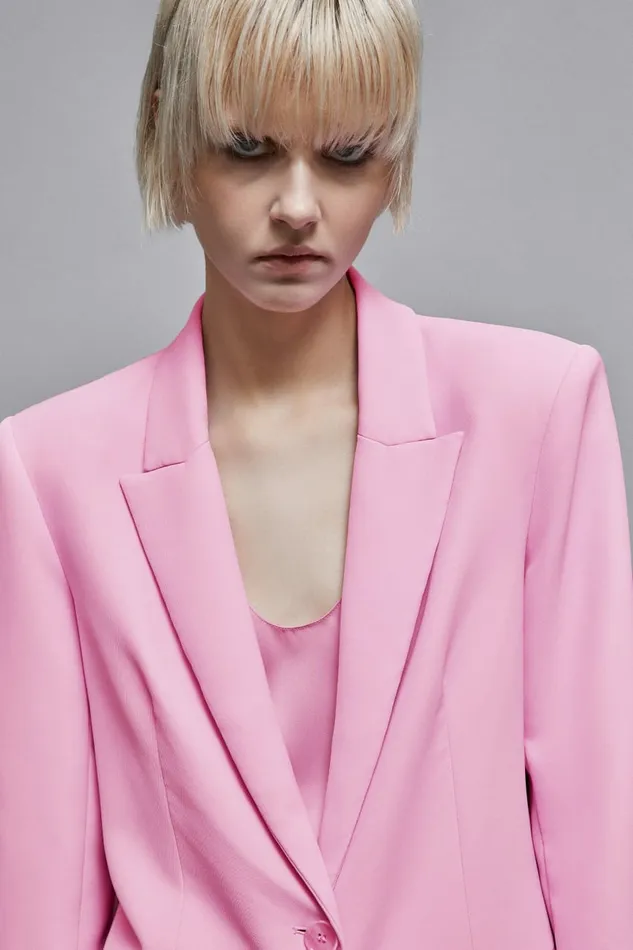 Patrizia Pepe Tailleur Essential TwoButton Blazer Pink 8211 Women
