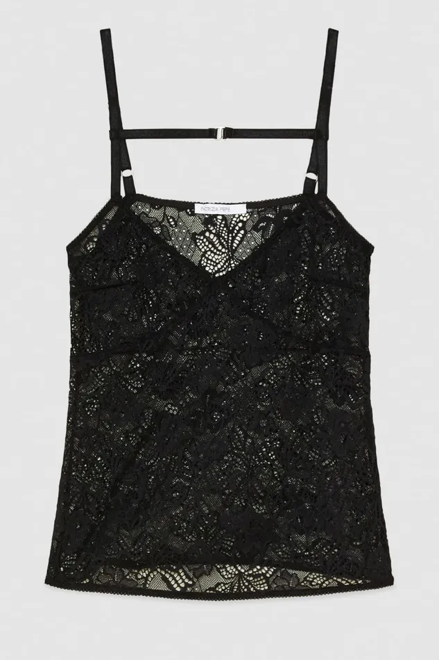 Patrizia Pepe Tailleur Lace Top Black 8211 Women