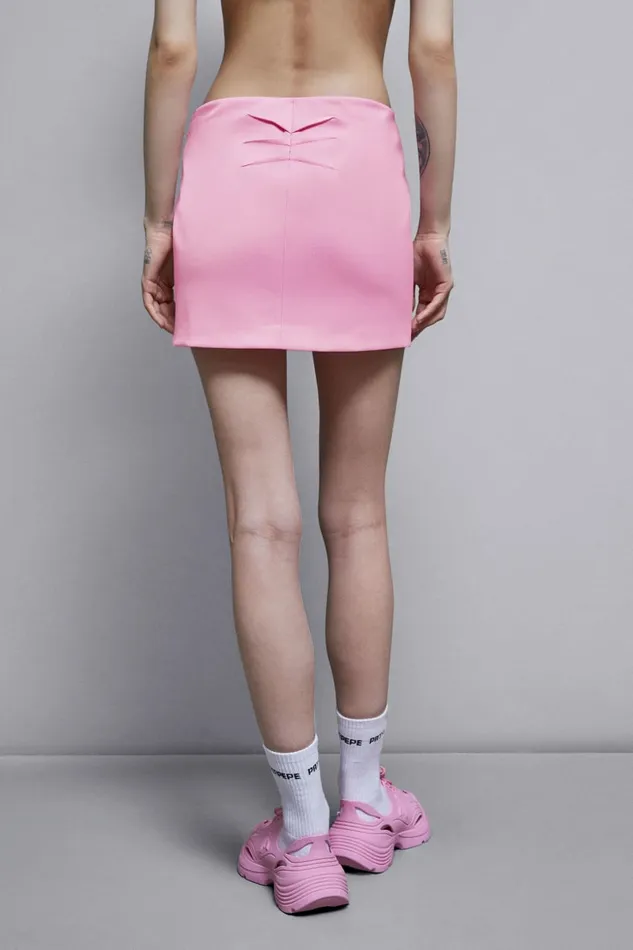 Patrizia Pepe Tailleur LowWaisted Flannel Miniskirt Pink 8211 Women