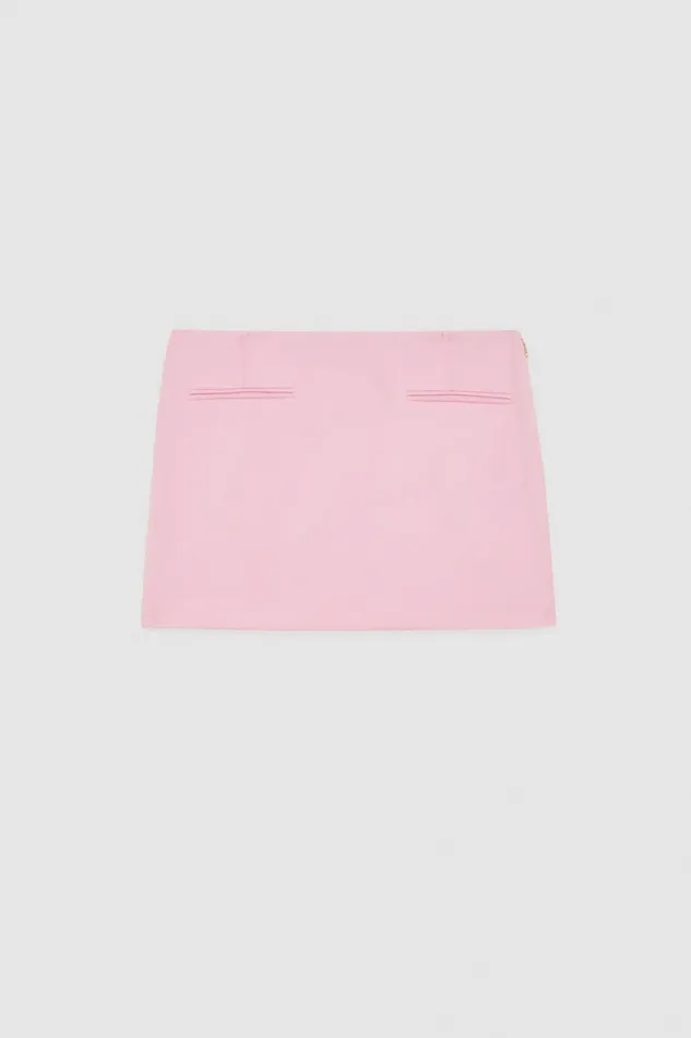 Patrizia Pepe Tailleur LowWaisted Flannel Miniskirt Pink 8211 Women
