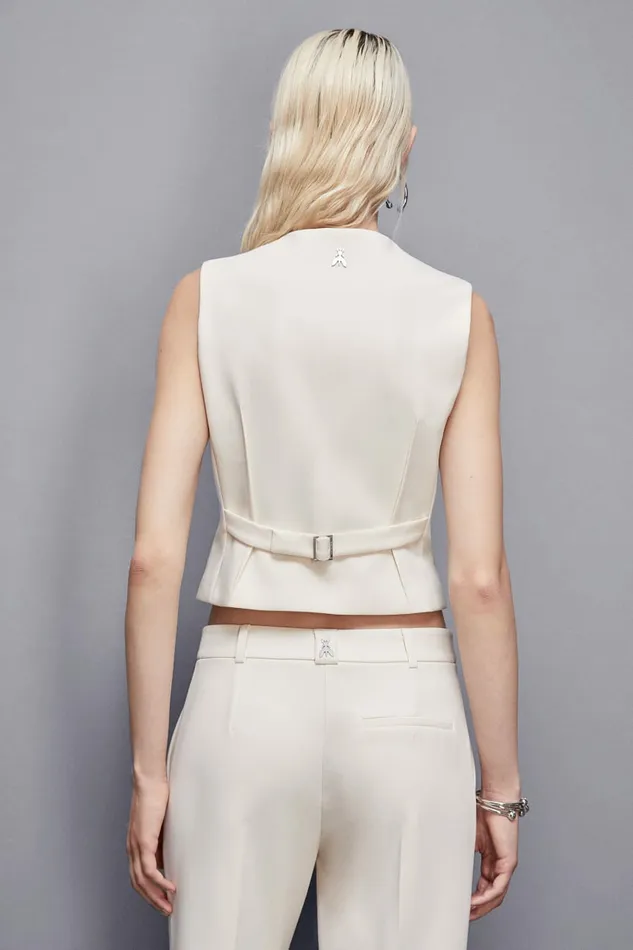 Patrizia Pepe Tailleur Stretch Twill Vest Beige 8211 Women