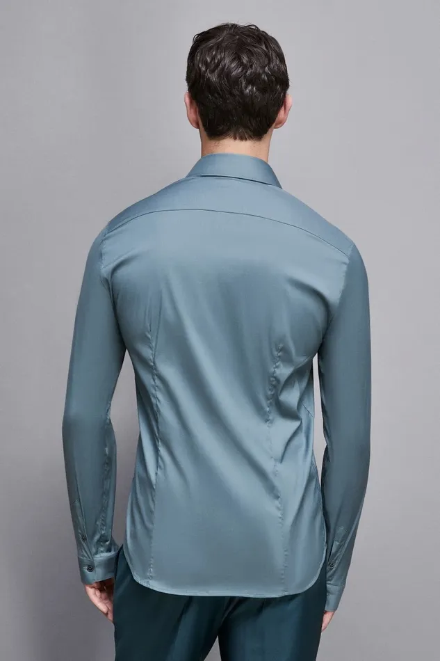 Patrizia Pepe Tops and Shirts Cotton Poplin Regular Shirt Green 8211 Men