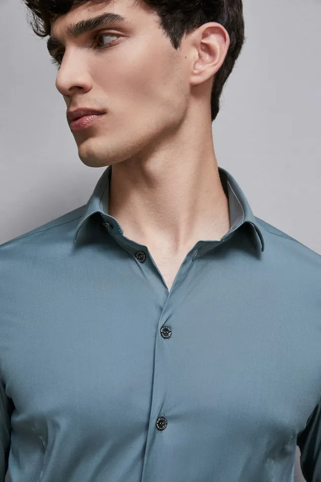 Patrizia Pepe Tops and Shirts Cotton Poplin Regular Shirt Green 8211 Men