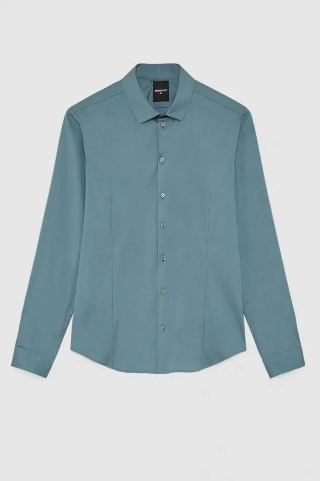 Patrizia Pepe Tops and Shirts Cotton Poplin Regular Shirt Green 8211 Men