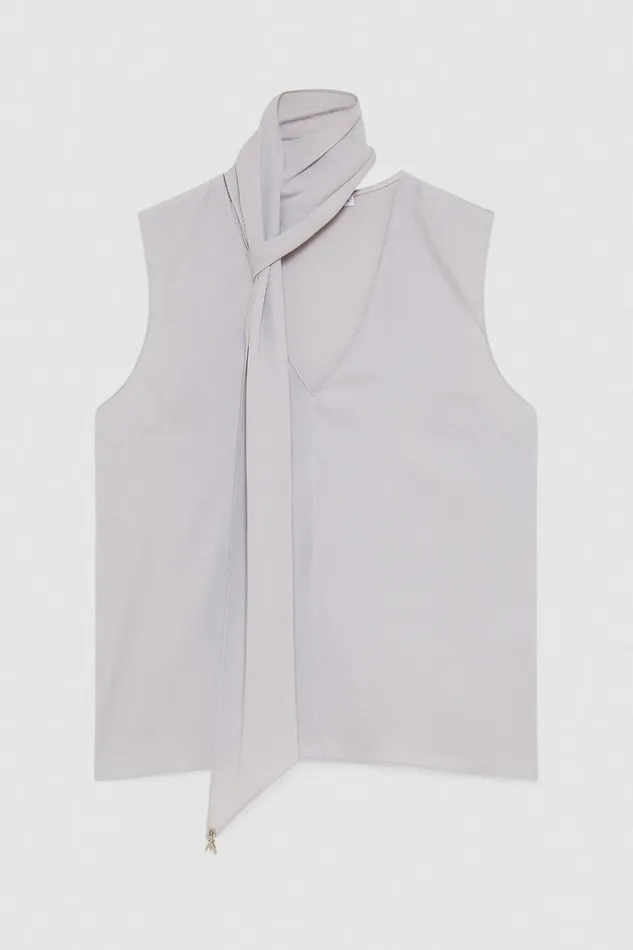 Patrizia Pepe Tops Blouse With Sash Grey 8211 Women