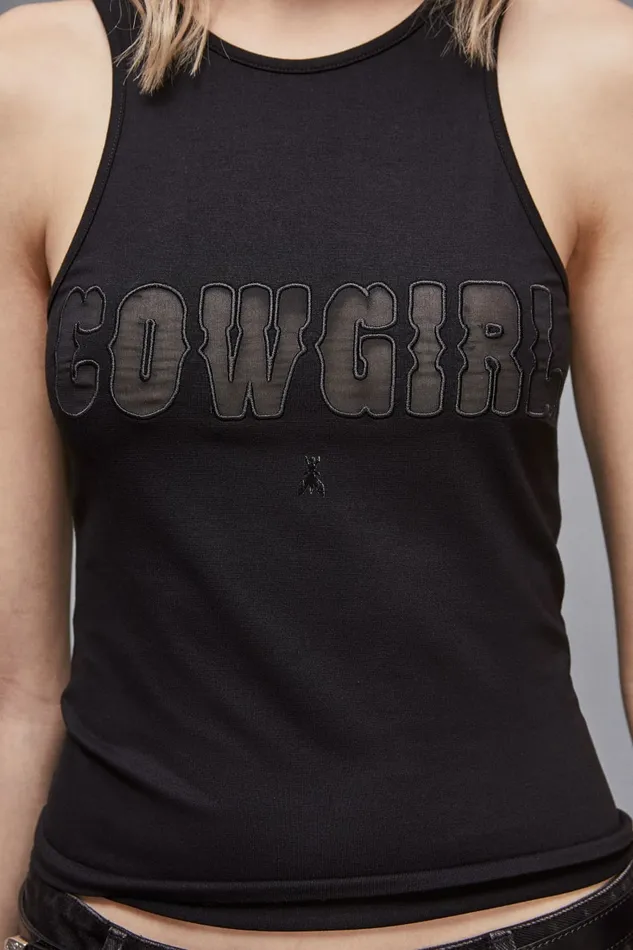 Patrizia Pepe Tops Cowgirl Tank Top Black 8211 Women