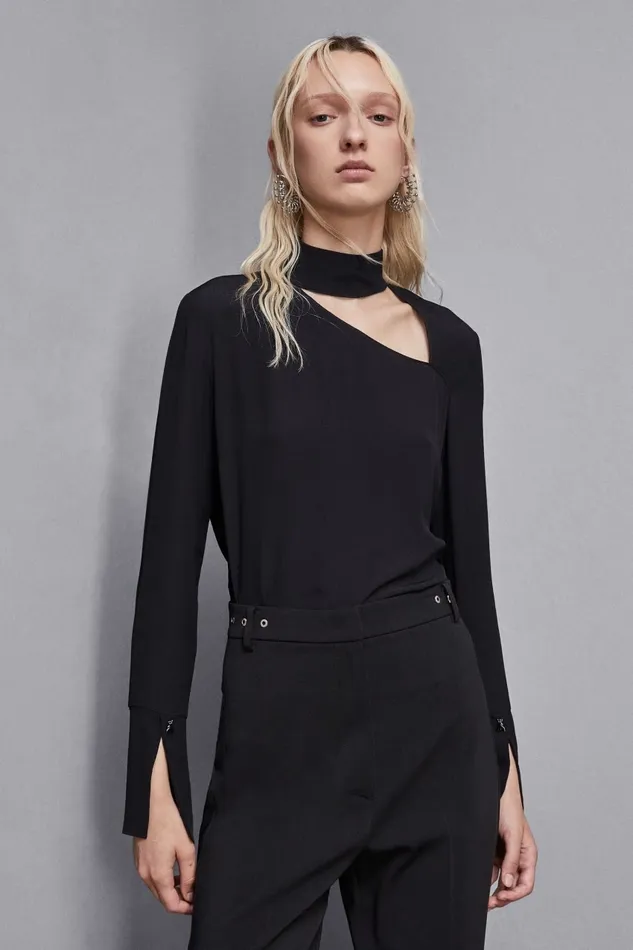 Patrizia Pepe Tops Viscose Crepe Tunic Black 8211 Women