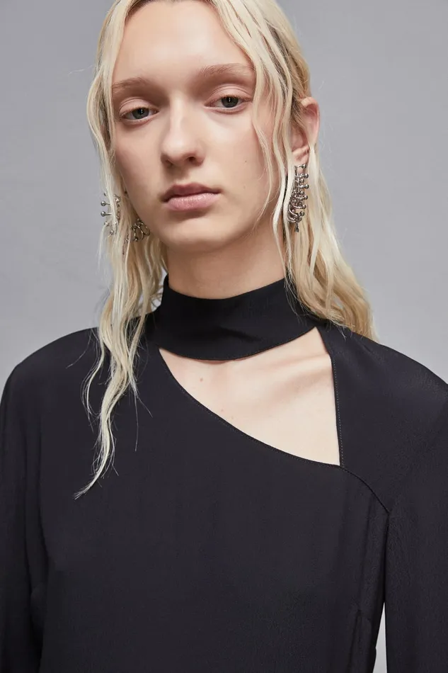 Patrizia Pepe Tops Viscose Crepe Tunic Black 8211 Women