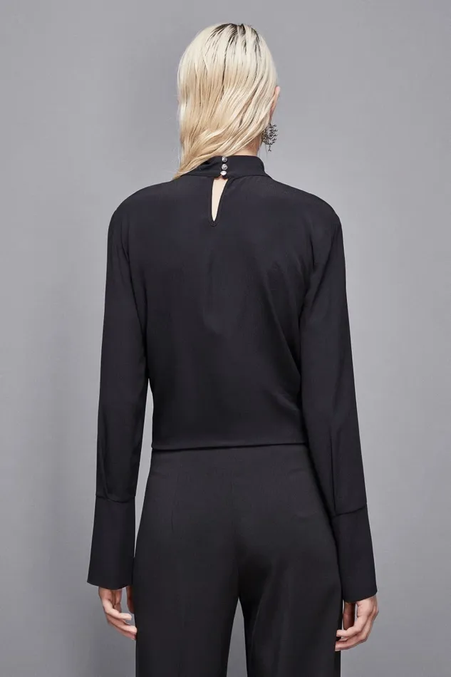 Patrizia Pepe Tops Viscose Crepe Tunic Black 8211 Women