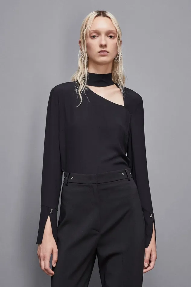 Patrizia Pepe Tops Viscose Crepe Tunic Black 8211 Women