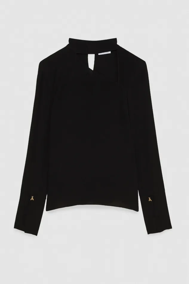 Patrizia Pepe Tops Viscose Crepe Tunic Black 8211 Women